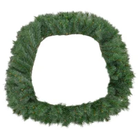 HOMCOM 1,8 m künstliche Weihnachtsgirlande Blumendekoration mit 160 Spitzen Grün(m-11)