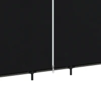 HOMCOM Armario de Tela con 5 Barras 5 Estantes 6 Bolsillos Laterales Cremallera Marco de Acero 212x45x167 cm Gris(m-11)