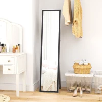 HOMCOM Glitter Frame Full-Length Mirror - Black(m-10)