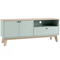 HOMCOM TV Stand Cabinet for Television up to 36 Inch, Modern TV Unit with 2 Doors, Entertainment Center with Adjustable Shelf(m-1)