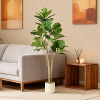 HOMCOM 150cm Artificial Ficus Tree - Green(m-12)