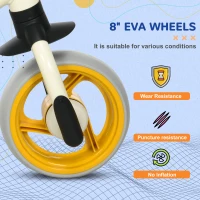 AIYAPLAY 8" Balance Bike, Lightweight Training Bike for Children, with Adjustable Seat, EVA Wheels, Easy installation - Orange(m-5)
