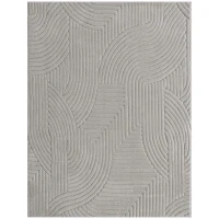 HOMCOM Tapis salon 160 x 120 cm, tapis à poils épais géométrique, moelleux et antidérapant, gris(m-1)