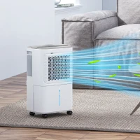 HOMCOM 12L Dehumidifier, with Touch Panel LED Screen - White(m-10)