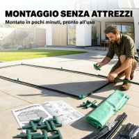 Outsunny Serra Piccola per Giardino e Balcone con Finestre e Copertura in PE, 180x90x70cm, Verde(m-6)