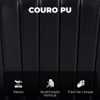 HOMCOM Conjunto de 2 Cadeiras de Sala de Jantar em Pele Sintética com Encosto Curvo e Pernas Metálicas 49,5 x 49,5 x 80 cm Preto e Castanho(m-14)