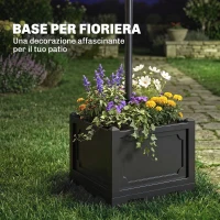 Outsunny Lampione Luce Solare per Esterno (60x55x189 cm) Accensione/Spegnimento Automatici, con 3 Lampade a Led(m-9)