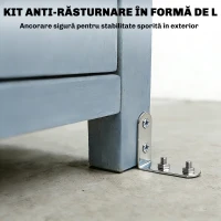 Outsunny Dulap de Exterior, Depozit pentru Unelte cu 2 Rafturi(m-6)