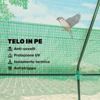 Outsunny Serra Piccola per Giardino e Balcone con Finestre e Copertura in PE, 180x90x70cm, Verde(m-4)