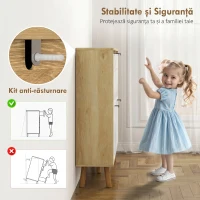 HOMCOM Dulap Slim Modern pentru Pantofi cu 4 Sertare Rabatabile, Capacitate 20 Perechi de Pantofi, 105x24x92.5 cm, Alb(m-7)