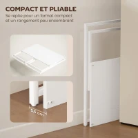 HOMCOM Bureau d'ordinateur pliable avec support d'écran, pour chambre, petits espaces, 100 x 48 x 87,5 cm, blanc(m-4)
