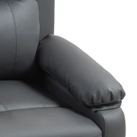 HOMCOM Riser and Recliner Chair with Vibration Massage, PU Leather Power Lift Chair for Elderly, Dark Grey(m-12)