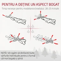 HOMCOM Brad de Crăciun Artificial 180 cm cu 1061 de Crengi și Bază din Metal, Verde(m-7)