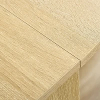 HOMCOM Masă pliabilă pentru sufragerie cu 2 extensii, masă consolă compactă din lemn, culoare stejar(m-9)