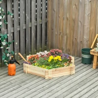 Outsunny Letto per Orto Senza Base e con Struttura a Incastro, in Legno, 100x92x16cm(m-10)