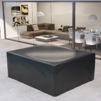 Outsunny Housse salon de jardin extérieure bâche de protection extérieure anti-UV  en polyéthylène 235 x 190 x 90 cm noir(m-9)