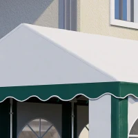 Outsunny 6 x 4m Garden Gazebo with Sides - Galvanised Marquee Party Tent Featuring Six Windows and Double Doors, Ideal for Parties, Wedding, and Events(m-18)