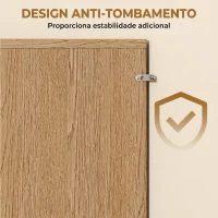 HOMCOM Móvel de Entrada com Espelho, Gaveta e Prateleira para Corredor 91,5x27,9x85,5 cm Carvalho(m-7)