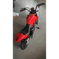 AIYAPLAY Moto Cross Elétrica Infantil Estilo Harley 24V Motor 180W, 6-12 Anos, Pneus 30 cm em Borracha, Vermelha(m-5)