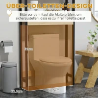 HOMCOM Mobilă deasupra WC-ului cu dulap 2 uși cu șipci și raft deschis, 60x21,5x172cm, culoare lemn(m-5)