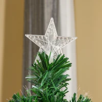 HOMCOM 5FT Pre-Lit Fibre Optic Artificial Christmas Tree Holiday Xmas Décor with Tree Topper Multi-Colour(m-8)