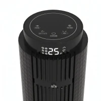 HOMCOM Ventilator turn 45W cu 4 moduri și 3 viteze, cu timer de 12h, din ABS, Ø31.5x96 cm, negru(m-9)