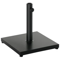 Outsunny Bază pentru Umbrelă 13kg din Beton cu Finisaj Lucios, 40x40x43cm, Negru(m-11)