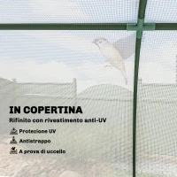 Outsunny Serra da giardino a Tunnel in Acciaio e con Copertura in PVC, 200x100x80 cm, Bianco(m-4)
