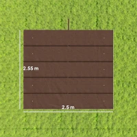 Outsunny Retractable Pergola Cover, 2.55 x 2.5 m Replacement Canopy Fabric for 3 x 3 m Frame, Roof Top Only, Brown(m-3)