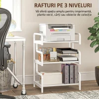 Homcom Rafturi Depozitare – 3 Niveluri, Metal Stil Industrial(m-4)