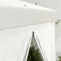 Outsunny Pavilion hexagonal de grădină cu dublă intrare, din metal și poliester, 3.94x3.94x2.5 m, crem(m-9)