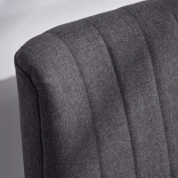 HOMCOM, Canapea cu Două Locuri, Loveseat, Material textil cu efect de in, 117 x 56.5 x 77 cm, Gri Închis(m-9)