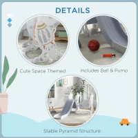 AIYAPLAY Space-Themed Kids Slide and Swing Set, with Basketball Hoop(m-7)