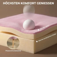 HOMCOM Sofa 2-Sitzer Stoffsofa Couch Polstersofa Loungesofa breit Rosa(m-5)