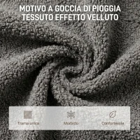 HOMCOM Poltrona Girevole con Poggiapiedi, Regolabile in Altezza con Poggiatesta Regolabile, Funzione Dondolo, Grigio(m-6)