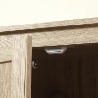 HOMCOM Mobile Cucina a 4 Ante con Mensole Regolabili e Base Rialzata in Legno 80x40x182cm(m-10)
