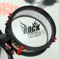 AIYAPLAY Set Tobă pentru Copii cu Scăunel, Joc Muzical pentru Copii 3-6 Ani, Negru(m-9)