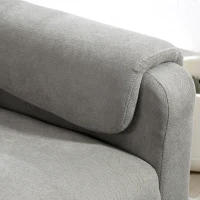 HOMCOM Poltrona Relax Reclinável Elétrica Giratória e Basculante com Apoio para os Pés Ajustável Controlo Remoto 86x89x99 cm Cinzento Claro(m-9)