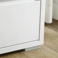HOMCOM Comodă cu 3 Sertare din PAL Alb pentru Dormitor, Birou și Living, 70Lx37x75cm(m-9)