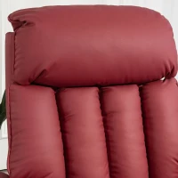 HOMCOM Fotoliu Relax Reclinabil cu Funcție de Ridicare Electrică, Telecomandă și Suport pentru Picioare, 80x94x104cm, Roșu(m-8)