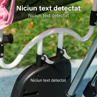 HOMCOM Triciclu pentru Copii cu Mâner 6 în 1, Copertină Reglabilă și Centură de Siguranță, Vârsta 1-5 Ani, Roz(m-8)