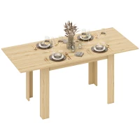 HOMCOM Masă extensibilă pentru 6-8 persoane, 140-180 x 80 cm, culoare lemn(m-12)