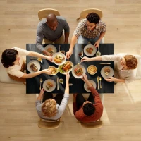 HOMCOM Tavolo da Pranzo Allungabile per 4-6 Persone in Legno e Acciaio, 140x80x77.5 cm, Nero(m-7)