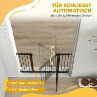 PawHut Türschutzgitter Treppenschutzgitter Hunde Absperrgitter Schutzgitter für Haustier Stahl(m-5)