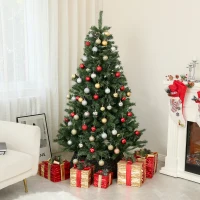 HOMCOM Brad de Crăciun artificial Ø110 x 180 cm cu 1000 ramuri din oțel și plastic verde(m-6)