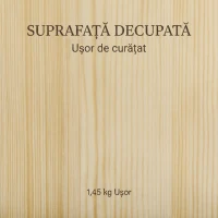 HOMCOM Bancă de bucătărie din lemn de pin pentru 3 persoane, 150Lx33x45cm, culoare lemn(m-9)