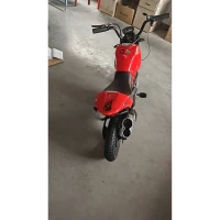 AIYAPLAY Moto Cross Électrique pour Enfants Style Harley 24V 180W, 6-12 ans, Pneus Ø30 cm Caoutchouc, Rouge(m-3)