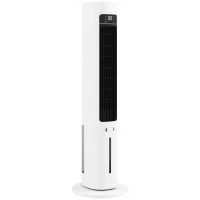 HOMCOM Refroidisseur d'air colonne 3 en 1 refroidisseur humidificateur ventilateur, oscillation 48°, 3 vitesses 3 modes, blanc(m-11)