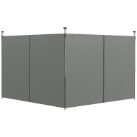 Outsunny Panouri Laterale pentru Foisor cu Usi cu Fermoar, pentru Foisoare Pliabile de 3x3(m) sau 3x6m, Gri Inchis(m-1)