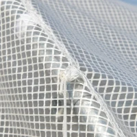 Outsunny Walk-in Polytunnel Greenhouse Green House with Roll-up Sidewalls, UV-resistant PE Cover, 3 x 2 x 2m, White(m-10)